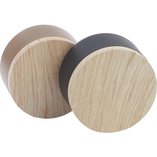 1PC Candle Jars With Lid Round Candle Box Tinplate Can Wood Grain Lids Cosmetic Pot Containers Empty Storage Box