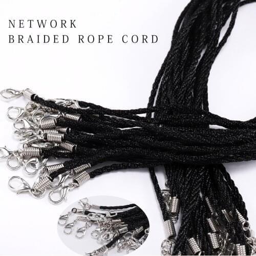 10pcs 1.8mm Handmade Adjustable Braided Rope High Quality Nylon cord Necklace Pendant Charms Findings Lobster Clasp String Cord