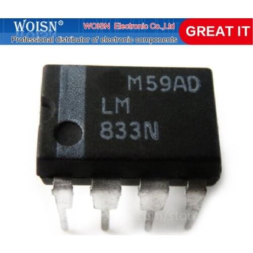 10PCS LM833N LM833 DIP8 DIP new original In Stock