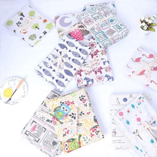 100*150cm Linen Cotton Printed DIY Fabric Tablecloths Curtain Sewing Material Home Decoration By The Meter