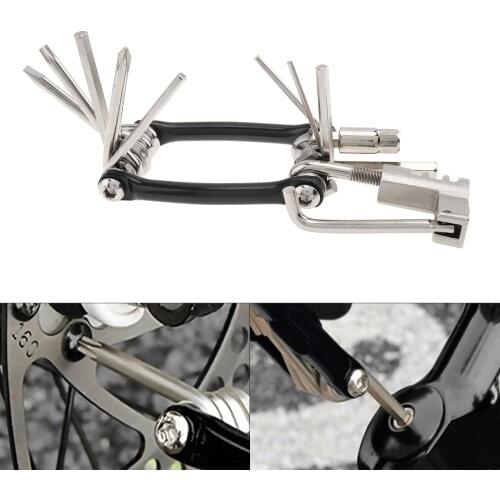 11 in 1 Bike Bicycle Multi Repair Tool Set Kit Hex Spoke Wrench Screwdriver Carbon Steel Multifunctional Folding Multitools