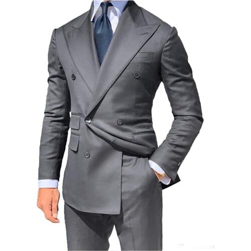 2021 Fashion Wedding Tuxedos Burgundy Groom Wear Suits Groomsmen Formal Dinner Party Suits (Jacket+Pants+Tie) Tailor Made Suit