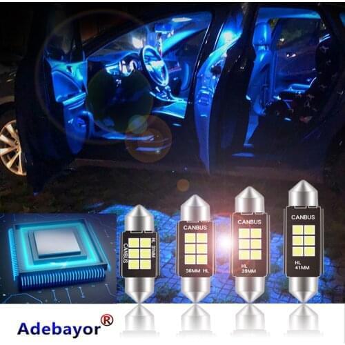 3200 X Festoon 31mm 36mm 39mm 41mm C5W 6 SMD 3030 LED Car Interior Dome Light Auto Housing Reading Lamp License Plate Bulb white
