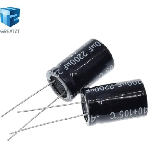 GREATZT 10pcs Aluminum electrolytic capacitor 2200 uF 25 V 10 * 17 mm frekuensi tinggi Radial Electrolytic kapasitor