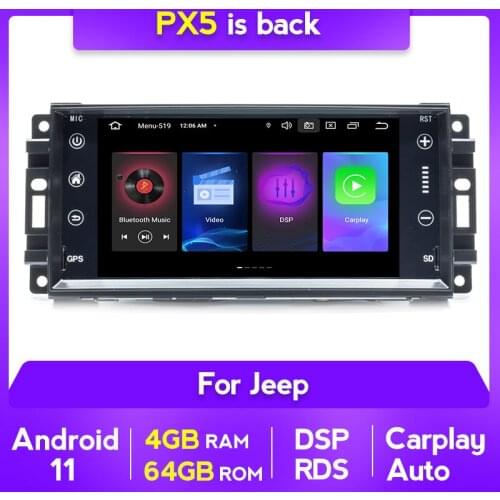 Android11 Car radio player For Jeep Cherokee Compass Commander Wrangler 300C Dodge Caliber Liberty 2008-2011 carplay+auto DSP BT