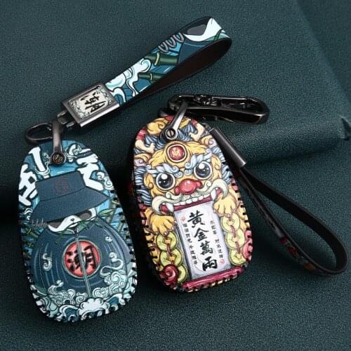 Genuine Leather Key Case Key Cover For Alfa Romeo 159 147 Giulietta Giulia Stelvio Mito Remote Protection Cover