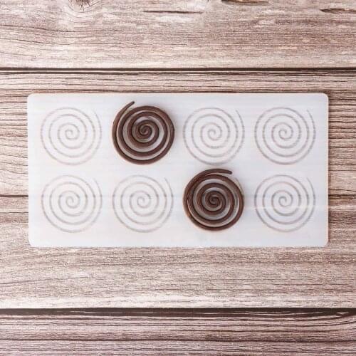 Shape Chocolate Transfer Sheet Mould Cake Decorating Tools Silicone Mold Baking Stencil Chablon