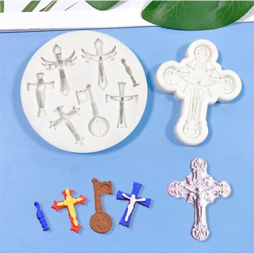 Cake Decorating Mold Cross Shape Fondant Cake Mould Epoxy Resin Molds Mobile Phone Case Accessories Moulds