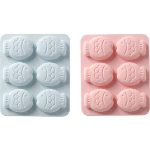 Fish Shape Silicone Cake Mould Chocolate Candy Fondant Decorating Baking Mould Gifts for Baking Lover 2 Colors to Choose N0PA