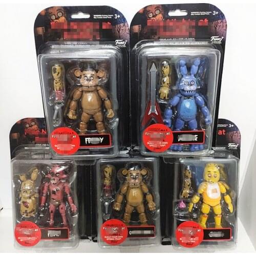 Toy Action Statue Toy Model Doll 5-piece Set PVC Bear Doll Game Toy Anime Model