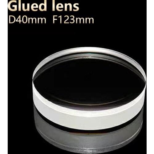 Glue lenses Microscope eyepiece telescope Achromatic DIY Photo agglutination stage lights D40mm F123mm