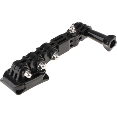 Helmet Mount Arm for GoPro Hero 6/5/4/3+ Adjustable Bracket Sports Camera Housing Adapter with 2x Curved Adhesive Base Pad