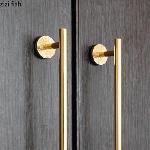Brass Cabinet Pulls Golden Metal Door Knob Handles for Furniture Nightstand Drawer Knobs Minimalist Closet Hooks Door Handle