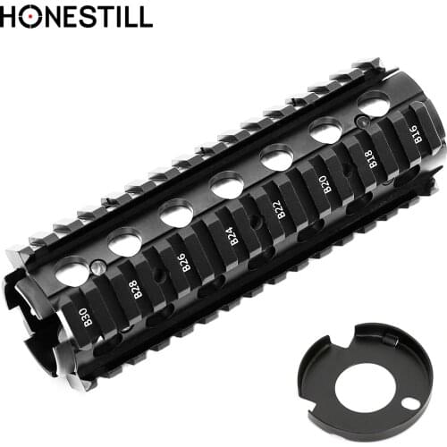 M4/ M16 Airsoft AEG RIS Handguard 6.7 inch CNC Picatinny Quad Rails Handguard 20mm 4 Rail Mount System Tacband G13M Series