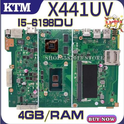 X441U for ASUS X441UV F441U A441U X441UVK laptop motherboard X441UA mainboard test OK I5-6198DU cpu 4GB-RAM