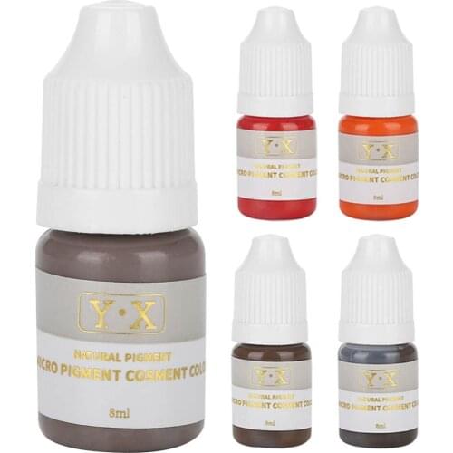 1pcs 8ml Microbalding Pigment Tattoo Ink Colors 3d Embroidery Accessories Permanent Makeup for Eyebrow Lip Eyeliner Tattoo Kit