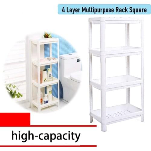 Layer Square Kitchen Shelf Toilet Home Bathroom Storage Rack Kitchen Multipurpose organization kitchen storage rack shelf