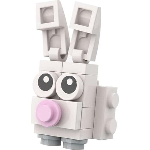 MOC Rabbit Easter Baby Hare Animal Building Block Toy Egg Sculpture Childrens Gift 201pcs