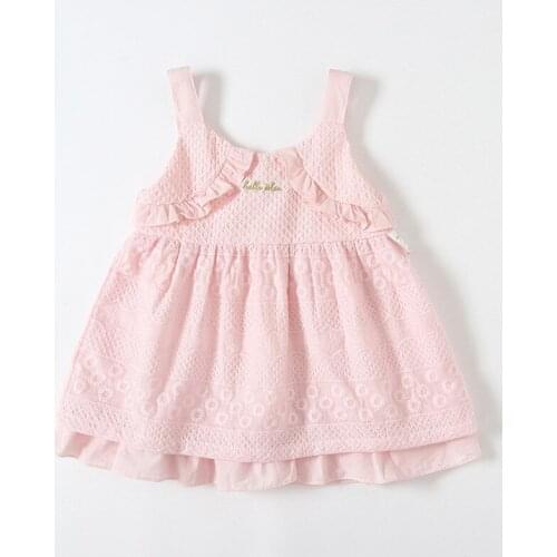 Baby Girls Dress Summer Newborn vest dress Party Birthday Princess Kids clothes baby dress white pink 2 color