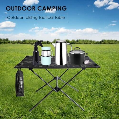 Portable Outdoor Folding Table BBQ Camping Square Table Desk with Storage Bag for Barbecue Picnic Camping Outdoor Activities Too