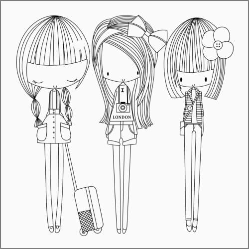 Rubber Silicone Clear Stamps for Scrapbooking Tampons Transparents Seal Background Stamp Card Making Diy girl