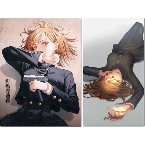 Home Decoration Jujutsu Kaisen Anime Poster Canvas Painting Kugisaki Nobara Illustration Decorative Wall Art Picture