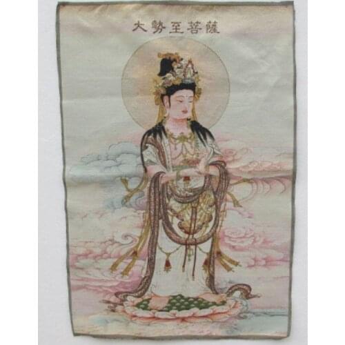35.46' / Silk embroidery thangka kind goddess guanyin in Tibet and Nepal/1