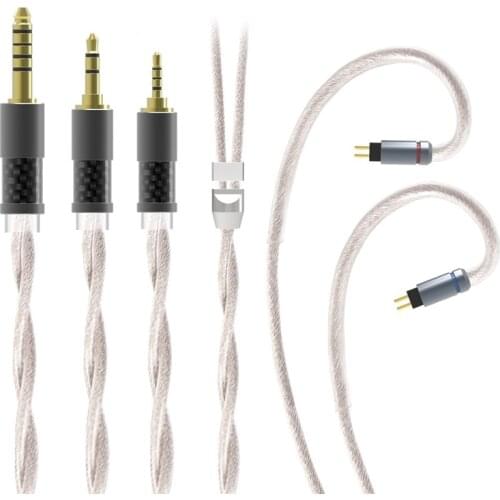 TRI 2 Core Grace-S High-end Earphone Upgrade Cable Silver-plated + Pure Cooper 2.5/3.5/4.4mm Plug MMCX QDC TFZ Cable wire