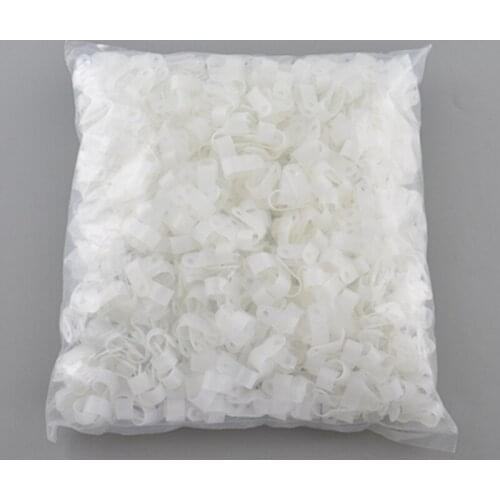 1000pcs Nylon White Wire Cable Hose P Type R Clamp Clips Clip 6.4mm 1/4" 3.3mm 5.2mm 5.3mm