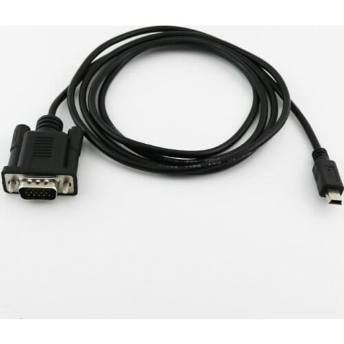 1x 1.5m/5ft For Mobile DVD EVD USB Mini 5pin Male to VGA 15pin Male Plug Connector Cable Cord Black