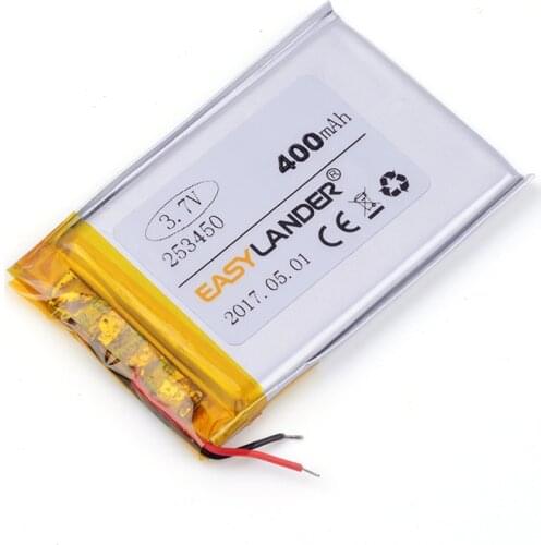 253450 400mAh 3.7 v battery For Mp3 MP4 MP5 GPS PSP phone electronic part