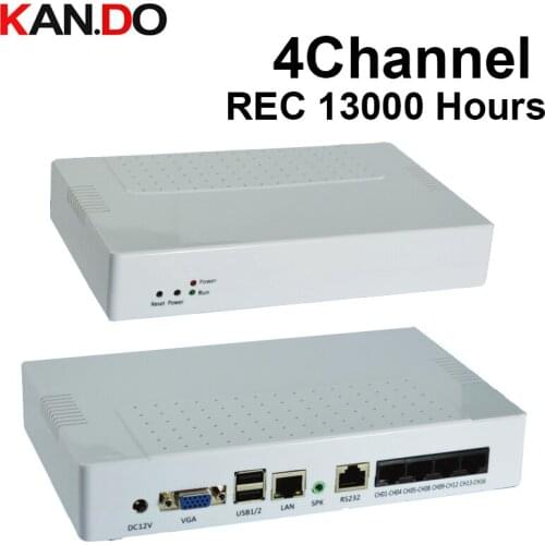 Free of PC DDR 2GB 64GB SSD 4Ch USB Telephone Recorder IP Remote Function Enterprise Use Telephone Monitor Em-boded Phone Logger