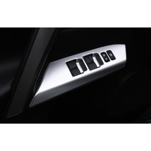 For Toyota RAV4 2016 2017 2018 Chrome Car Styling Interior Window Glass Adjust Switch Button Cover Panel Trim Accessories