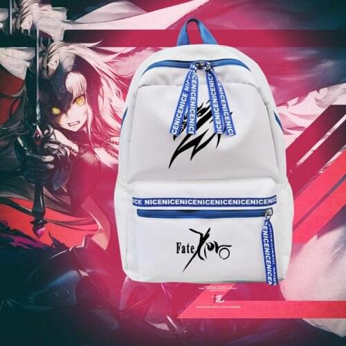 FGO Fate Grand Order Cosplay Backpack Student School Shoulder Bag Laptop Travel Rucksack Gift Outdoor