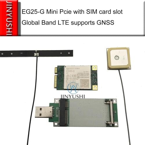 JINYUSHI for EG25 EG25-G +4G antenna+GPS antenna +adapter with SIM card slot Band LTE supports GNSS compatible with EC25 module