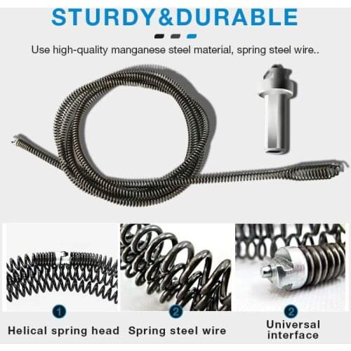 Sewer Dredging Spring Multifunctional Cleaning Claw Drain Spring Pipe Cleaning Tool For Bathroom Kitchen H88F