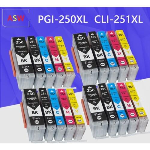 PGI250 PGI-250 CLI-251 ink cartridge For canon PIXMA MG5420 MG5422 MG5520 MG5522 MG6420 IP7220 MX722 MX922 IX6820 printer