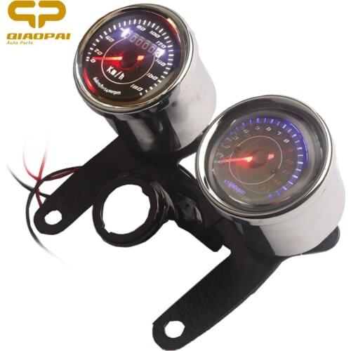 Motorcycle Speedometer Mechanics Instrument Chrome Electronic Meter Odometer Pointer Digital Instruments Motorcycle Accessories