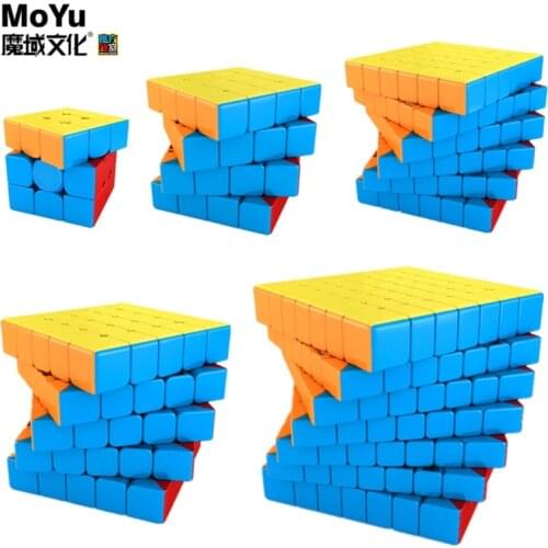 MoYu cube meilong 3x3 4x4 cube 5x5 6x6 7x7 Speed Magic cube profissional puzzle cubo magico fun game cube Toys For Children