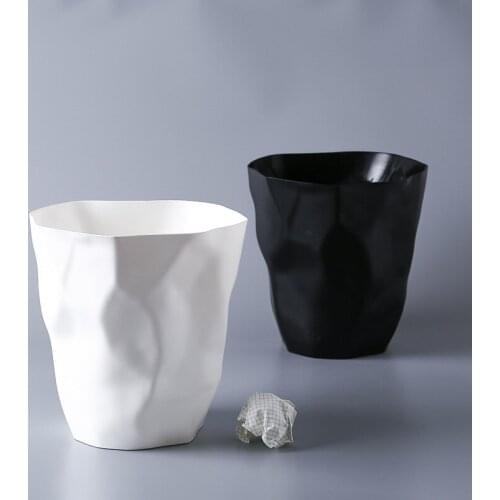 Stylish Bathroom Trash, Small / Large Plastic Garbage Can Wastebasket without Lid Garbage Container Bin for Home or Office
