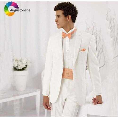 Men Suits Wedding Groom Wear Tuxedos Slim Fit 2 Pieces (Jacket+Pants) Best Man Blazer Bridegoom Prom Suits Costume Homme
