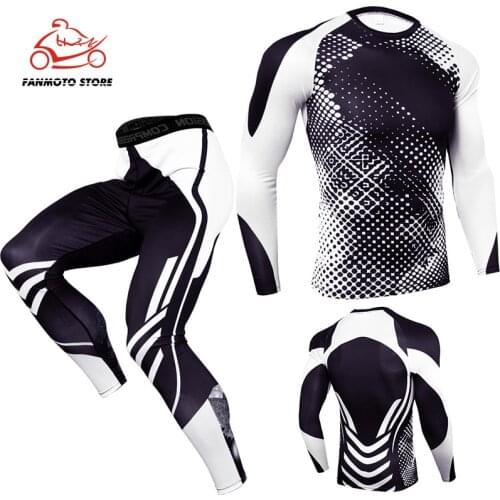 Men Running Sport Compression t shirt Pants Suits Jogging Tracksuit Sets Male Gym Fitness Training Sportswear Tees Tops Leggings