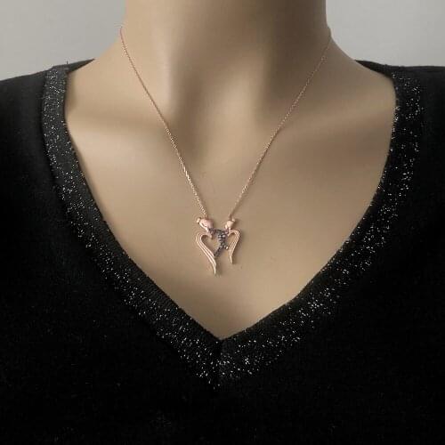 Two Lovers 925 Silver Necklace
