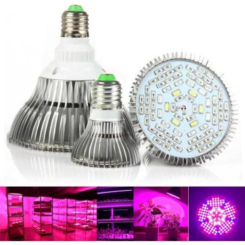Full Spectrum LED Grow Light Bulb E27 UV IR Plant Growing Lamp grow tent box Hydroponic System Indoor Greenhouse for Veg Flower