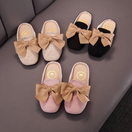 Children Infant Kids Baby Girls Fashion Bowknot Slipper Casual Shoes Sandals Soft Sole Fashion Slip-on Lovely Baby Shoes
