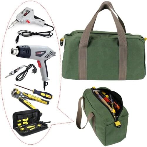 Waterproof Oxford Canvas Tool Bags Hand Tool Storage Carry Bags Portable Pliers Metal Toolkit Parts Hardware Parts Organizer