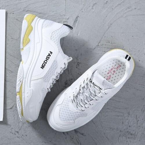 Travel Shoes Woman Ventilation Net Running Shoes Tidal Current With Jogging Sports Shoes Ins Super Fire Women Shoes White