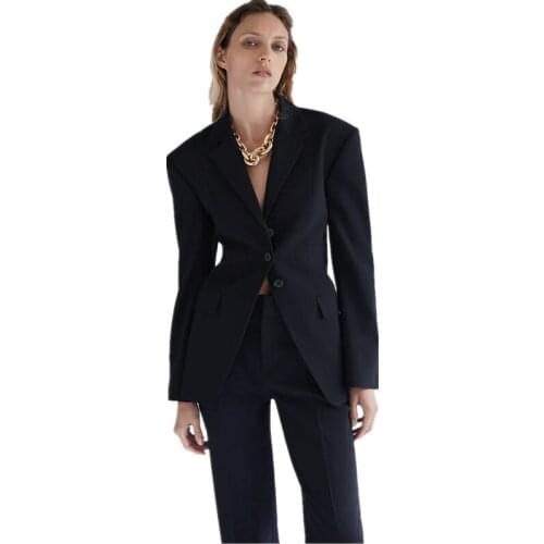 Womens Suits 2 PCS Set New Women Long Sleeves Single Breasted Blazer+Pants Slim Casual Pants Suits Custom Made