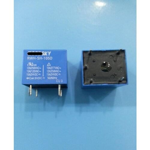 10piece) RWH-SH-105D RWH-SH-112D RWH-SH-124D 5PIN 15A 5VDC 12VDC 24VDC Power Relay new and original