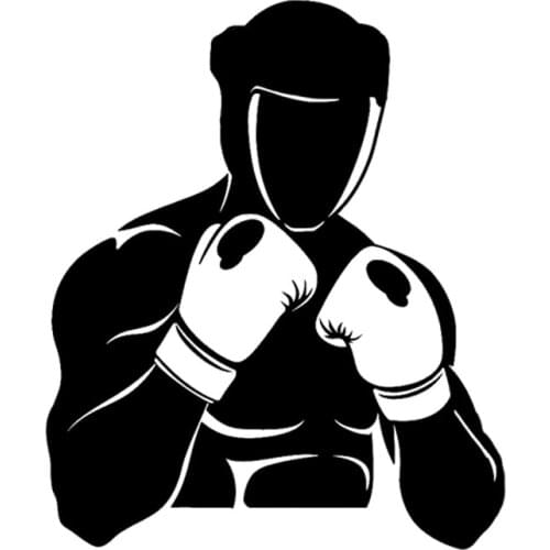 12.1*14.5CM Unique Boxing Gloves Gym Sticker Extreme Sports Decor Car Sticker Silhouette Vinyl C12-0760